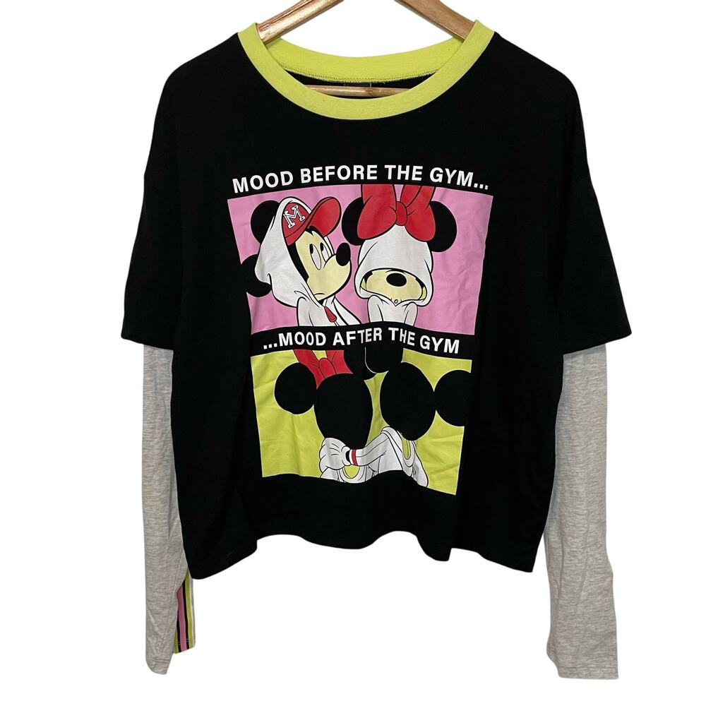 Disney Graphic Long Sleeve XXL Womens Casual Oversized Crewneck Gym